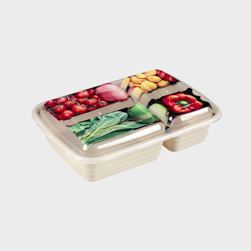 Stabelbar dobbeltrums plastfastfoodboks PFK002
